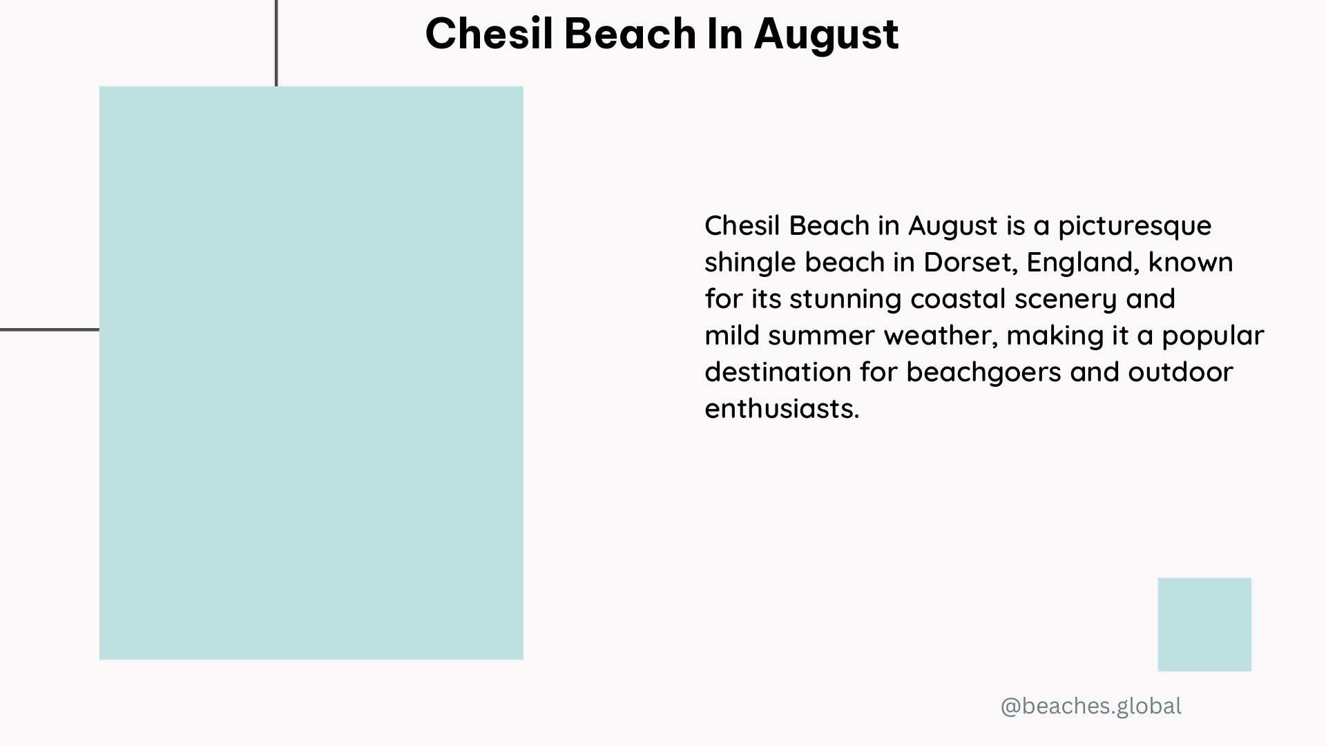 Chesil Beach in August