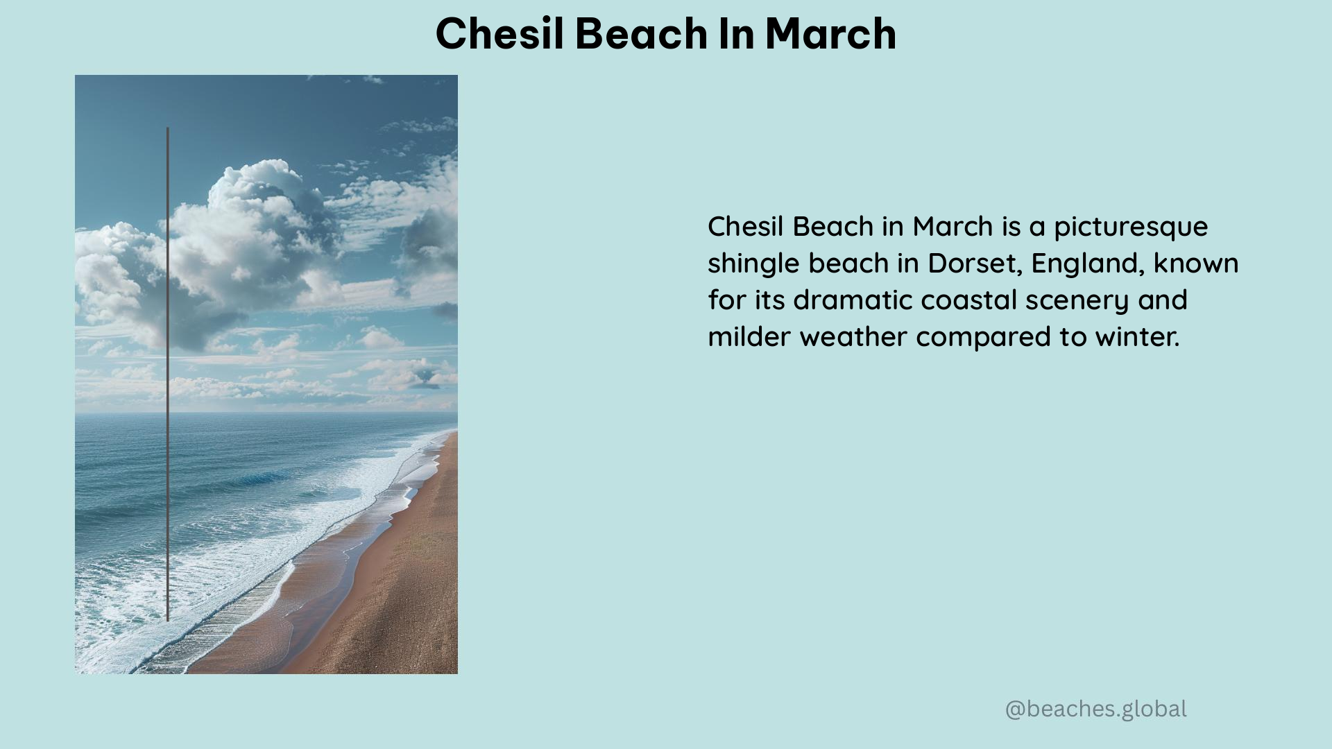 Chesil Beach in March