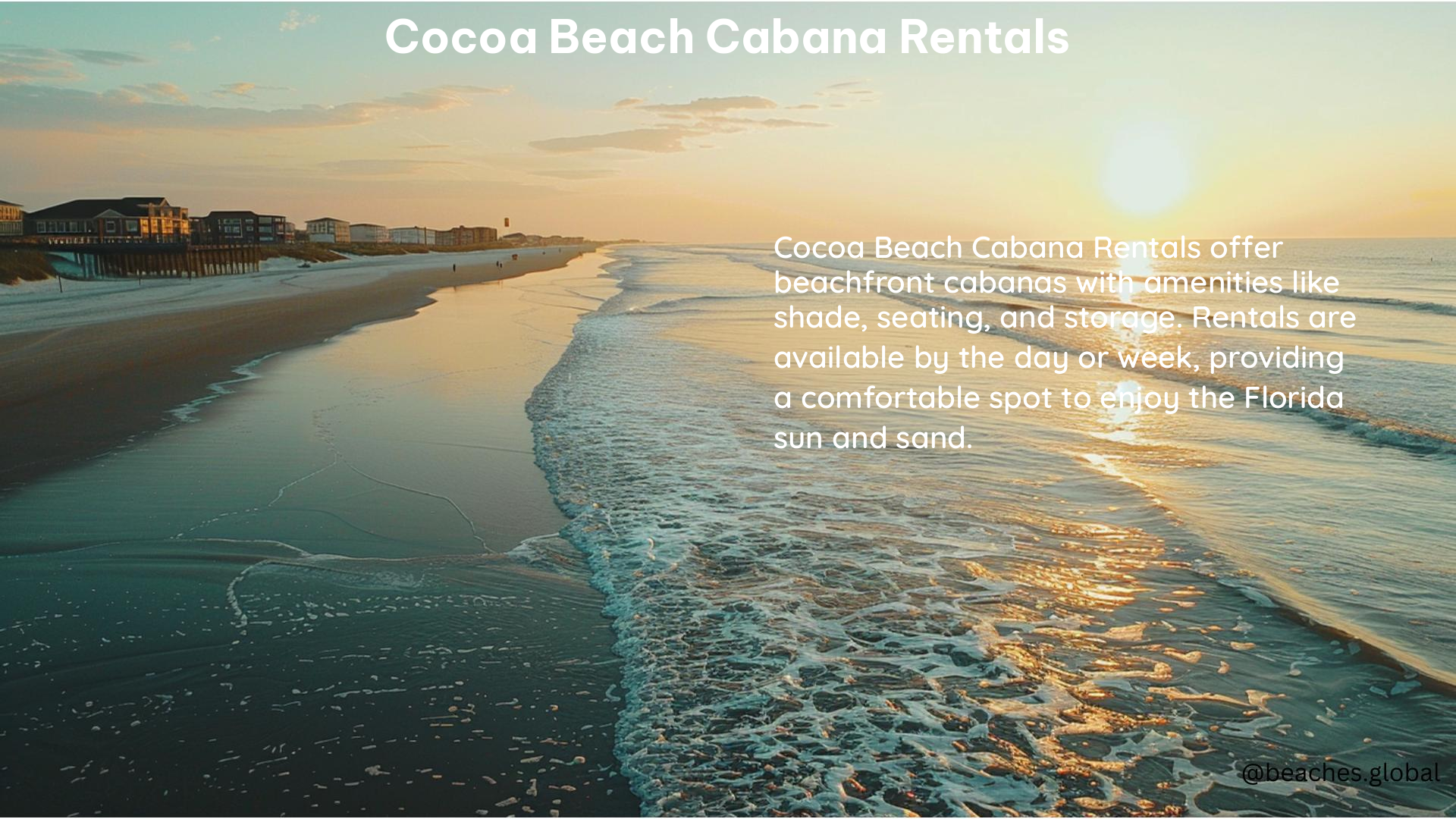 Cocoa Beach Cabana Rentals