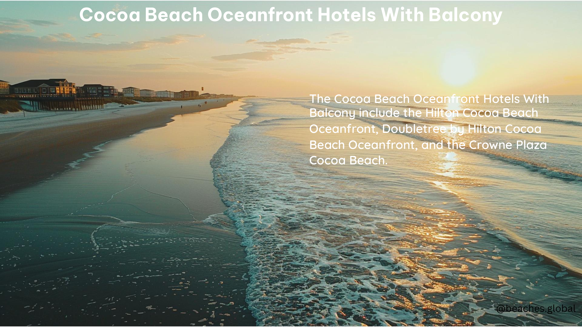 Cocoa Beach Oceanfront Hotels With Balcony