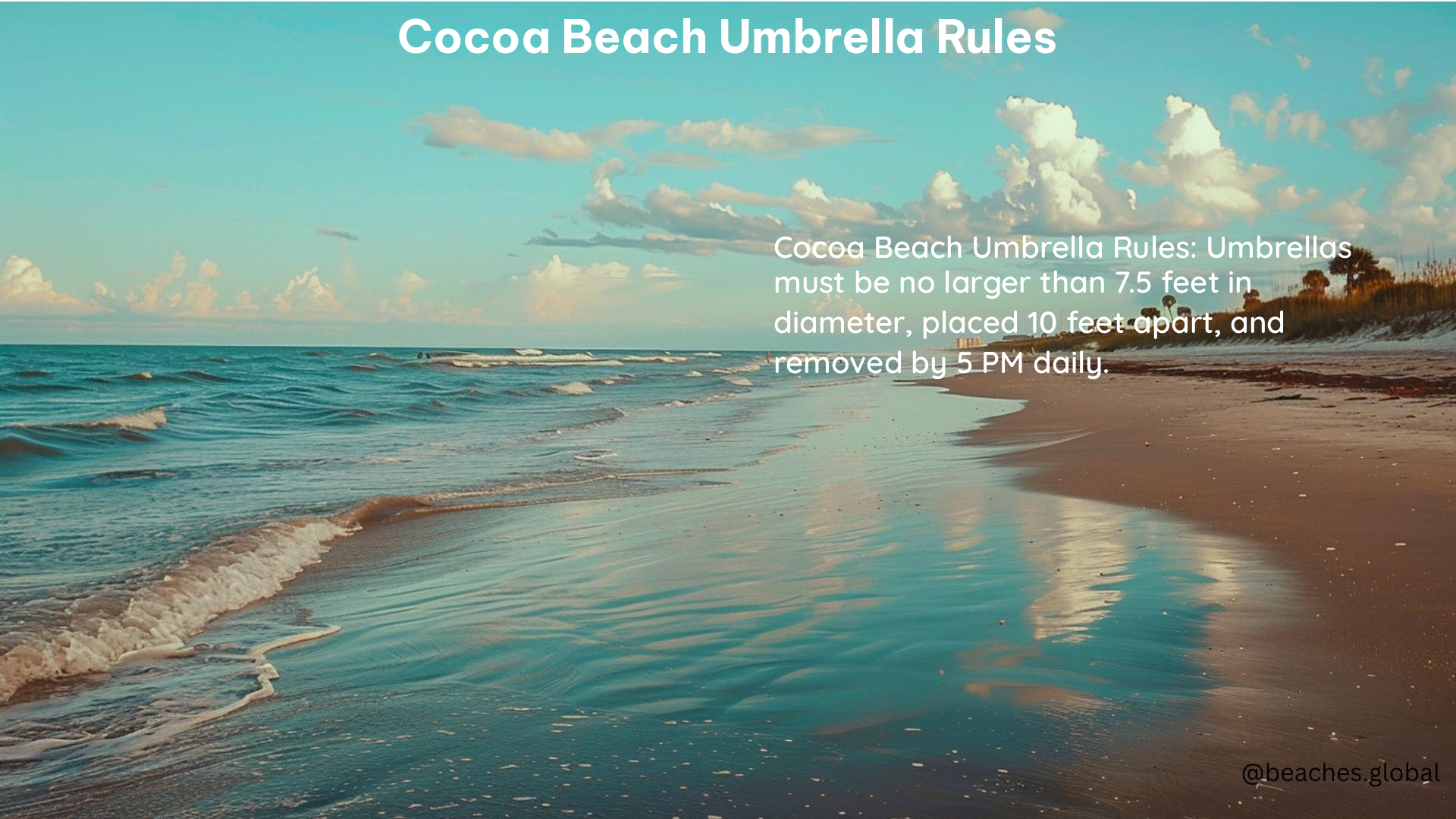 Cocoa Beach Umbrella Rules