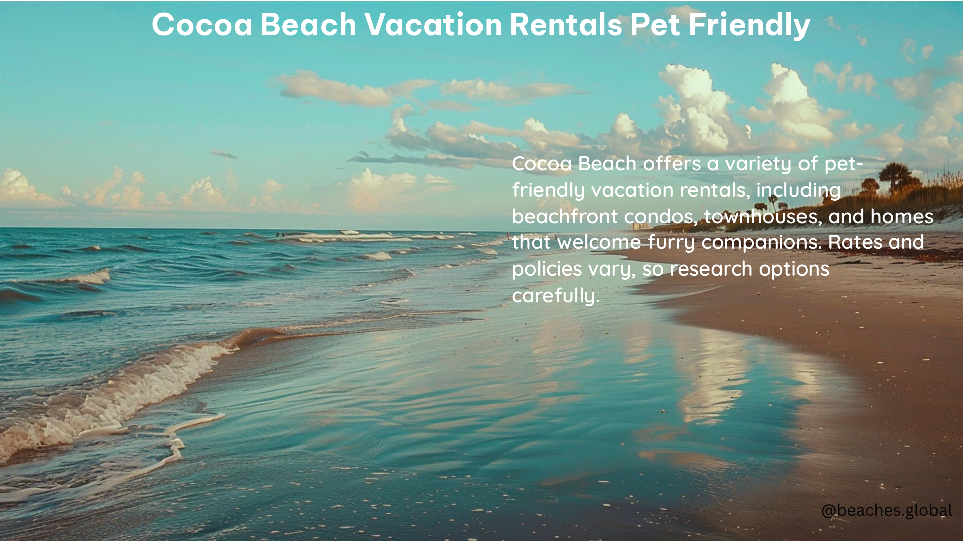 Cocoa Beach Vacation Rentals Pet Friendly