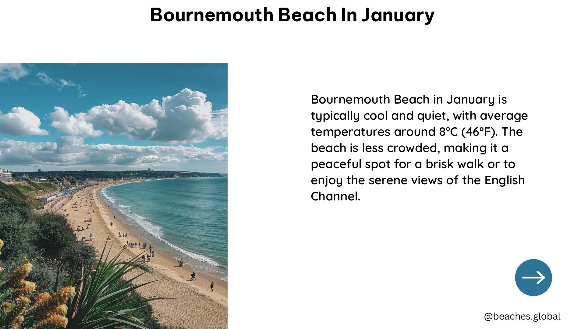 bournemouth beach in january