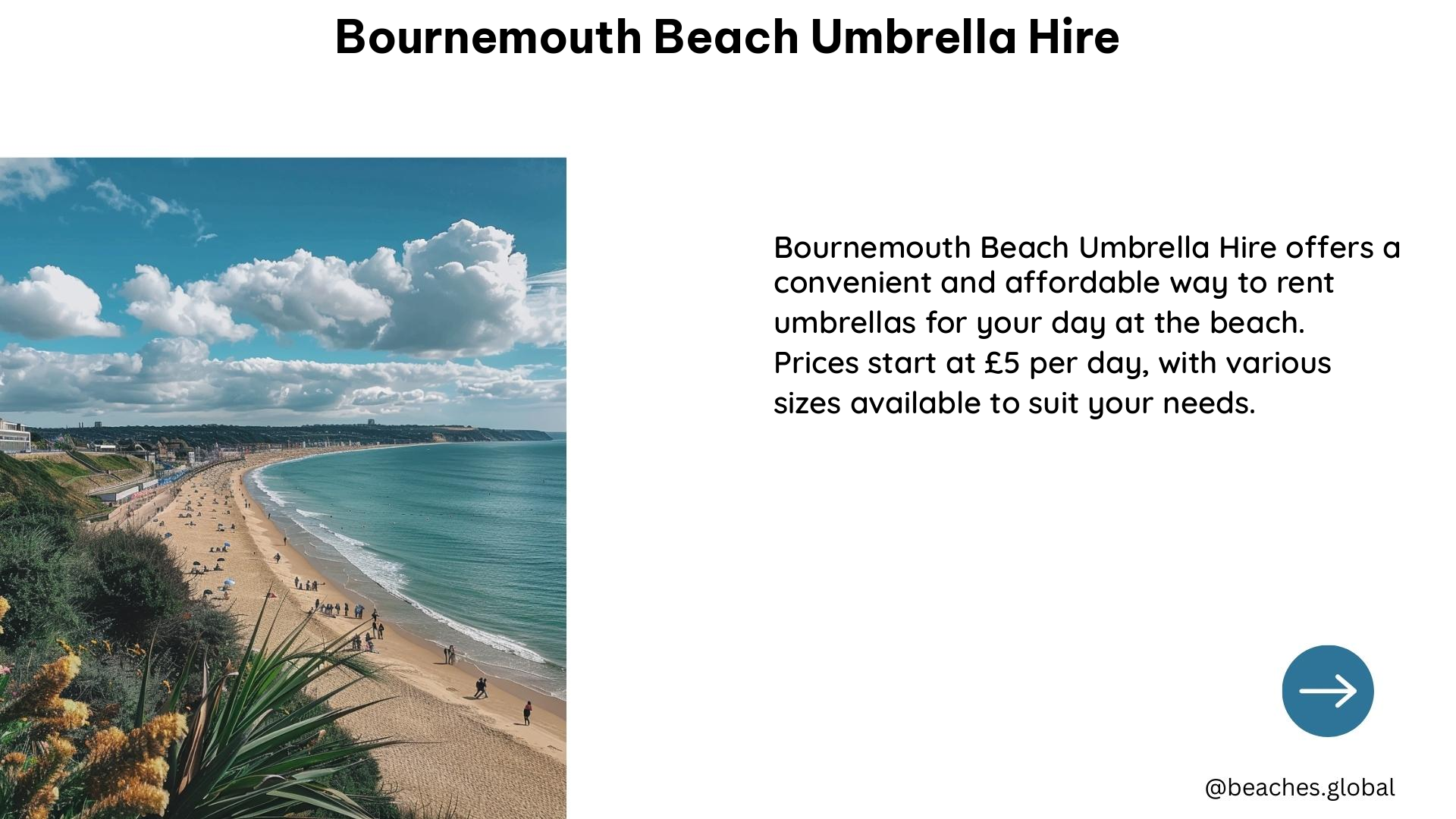 bournemouth beach umbrella hire