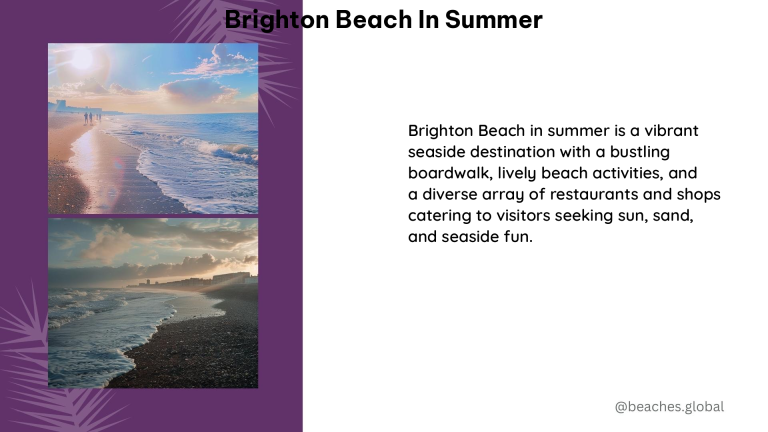 brighton beach in summer