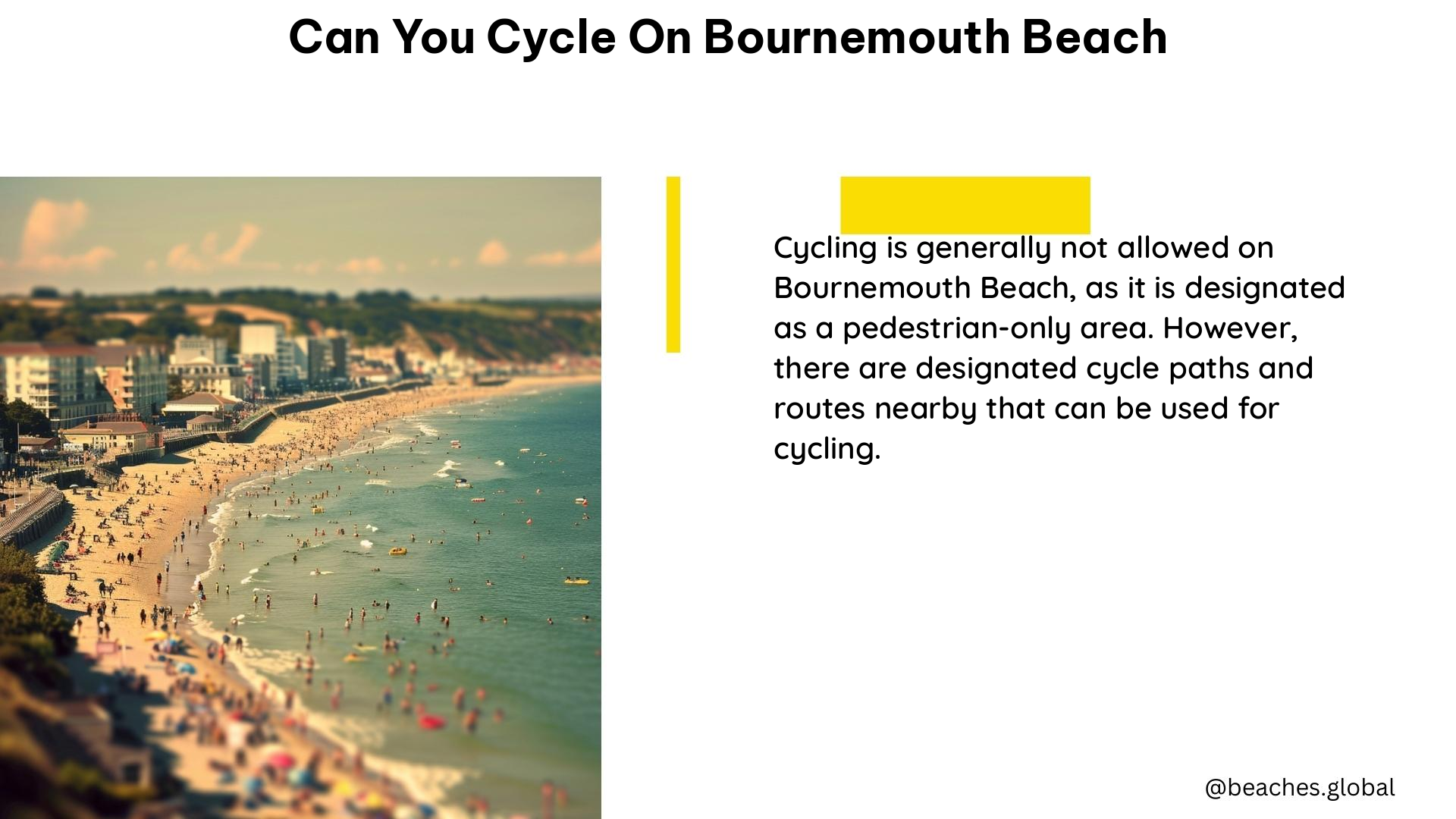 can you cycle on bournemouth beach