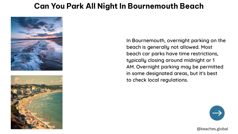 can you park all night in bournemouth beach