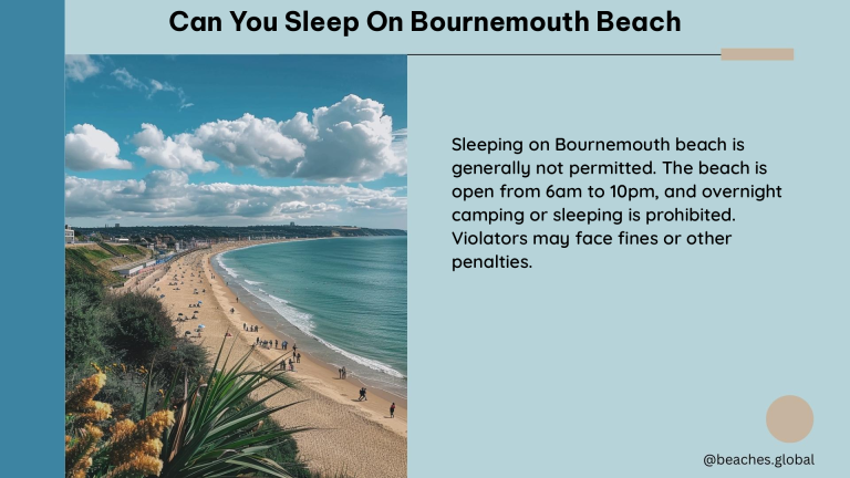 can you sleep on bournemouth beach