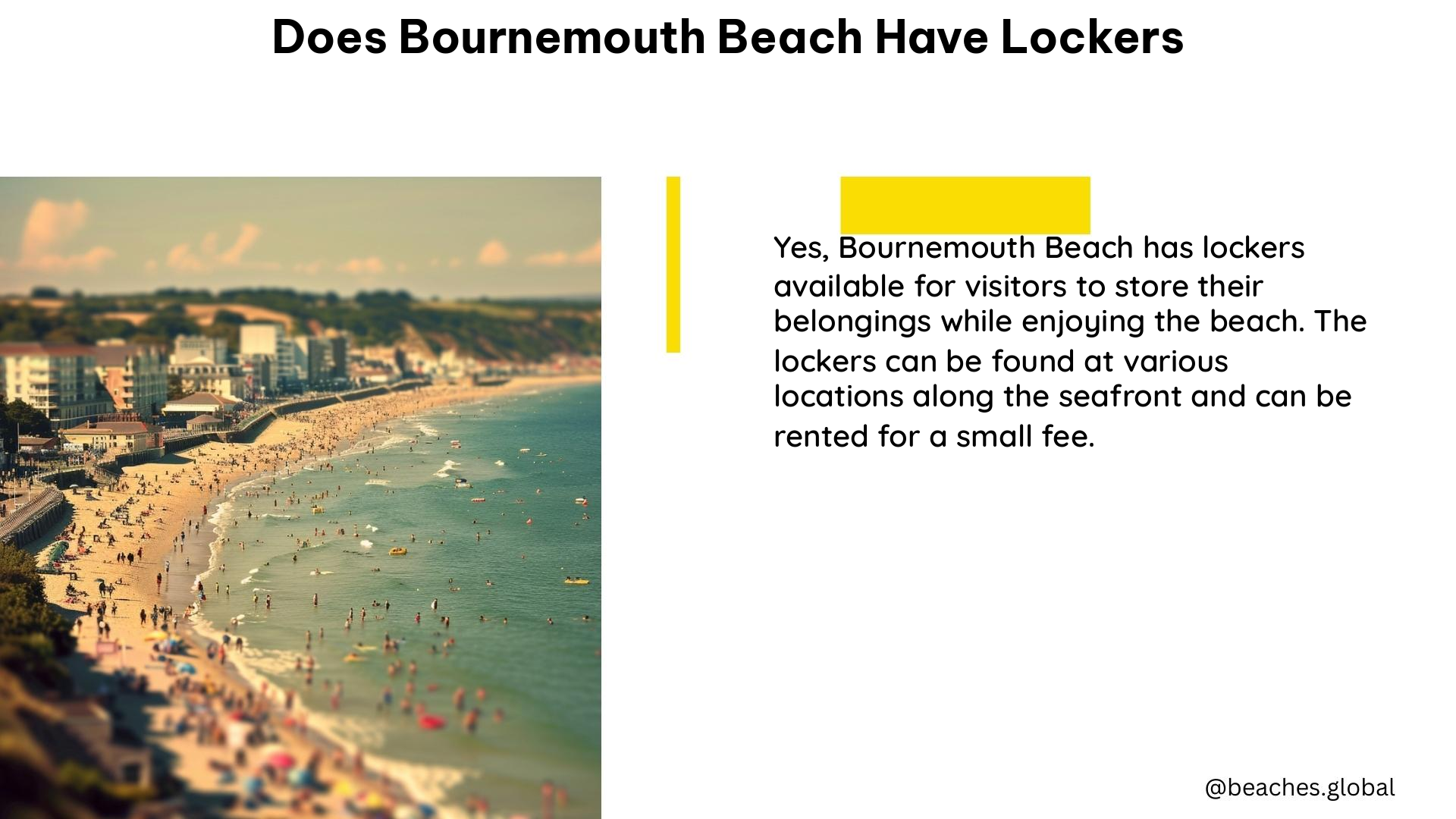 does bournemouth beach have lockers