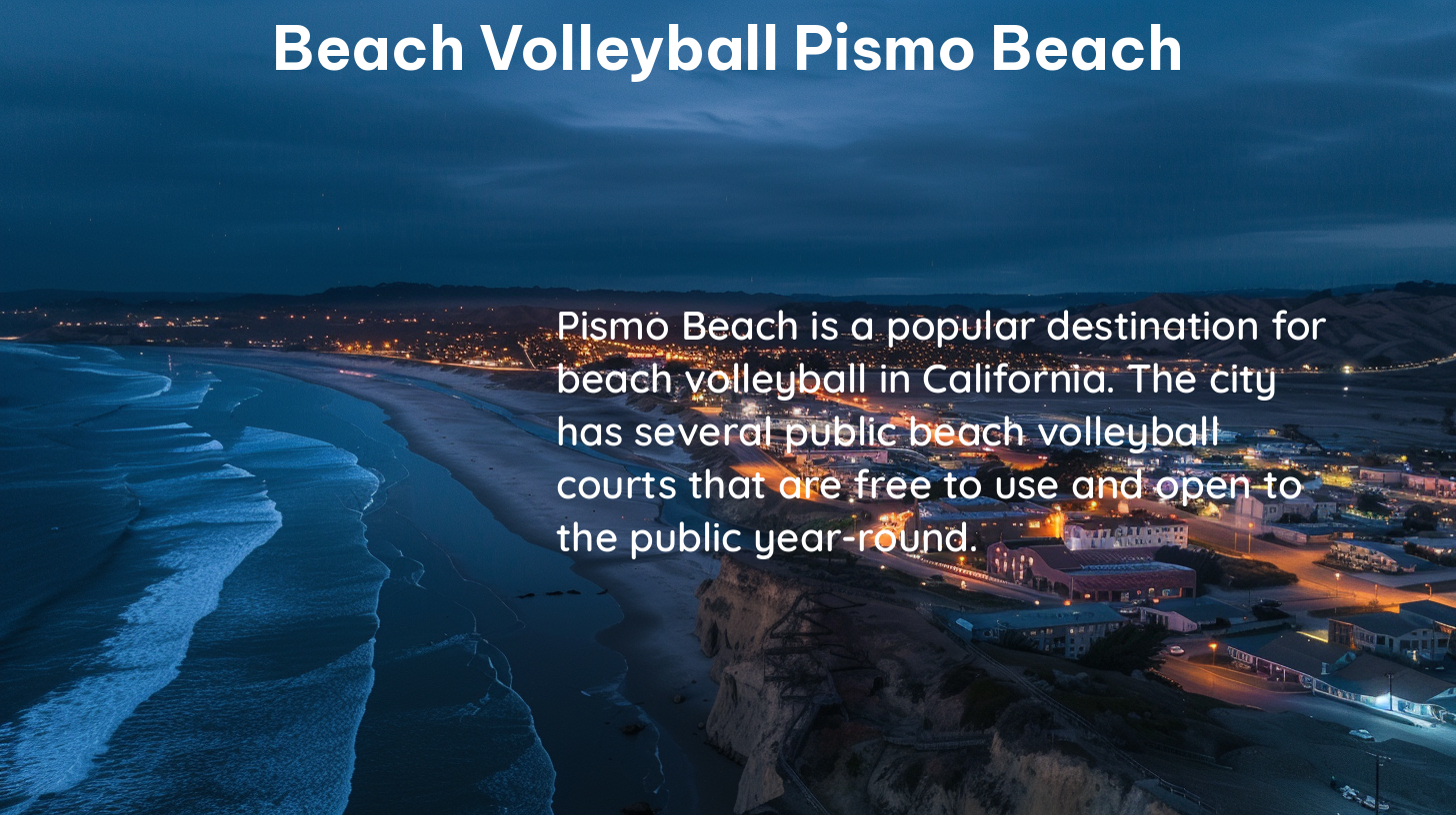 beach volleyball pismo beach