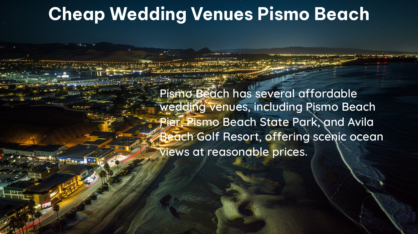 cheap wedding venues pismo beach