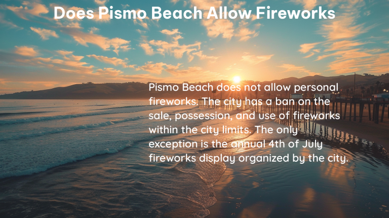 does pismo beach allow fireworks