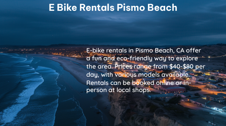 e bike rentals pismo beach