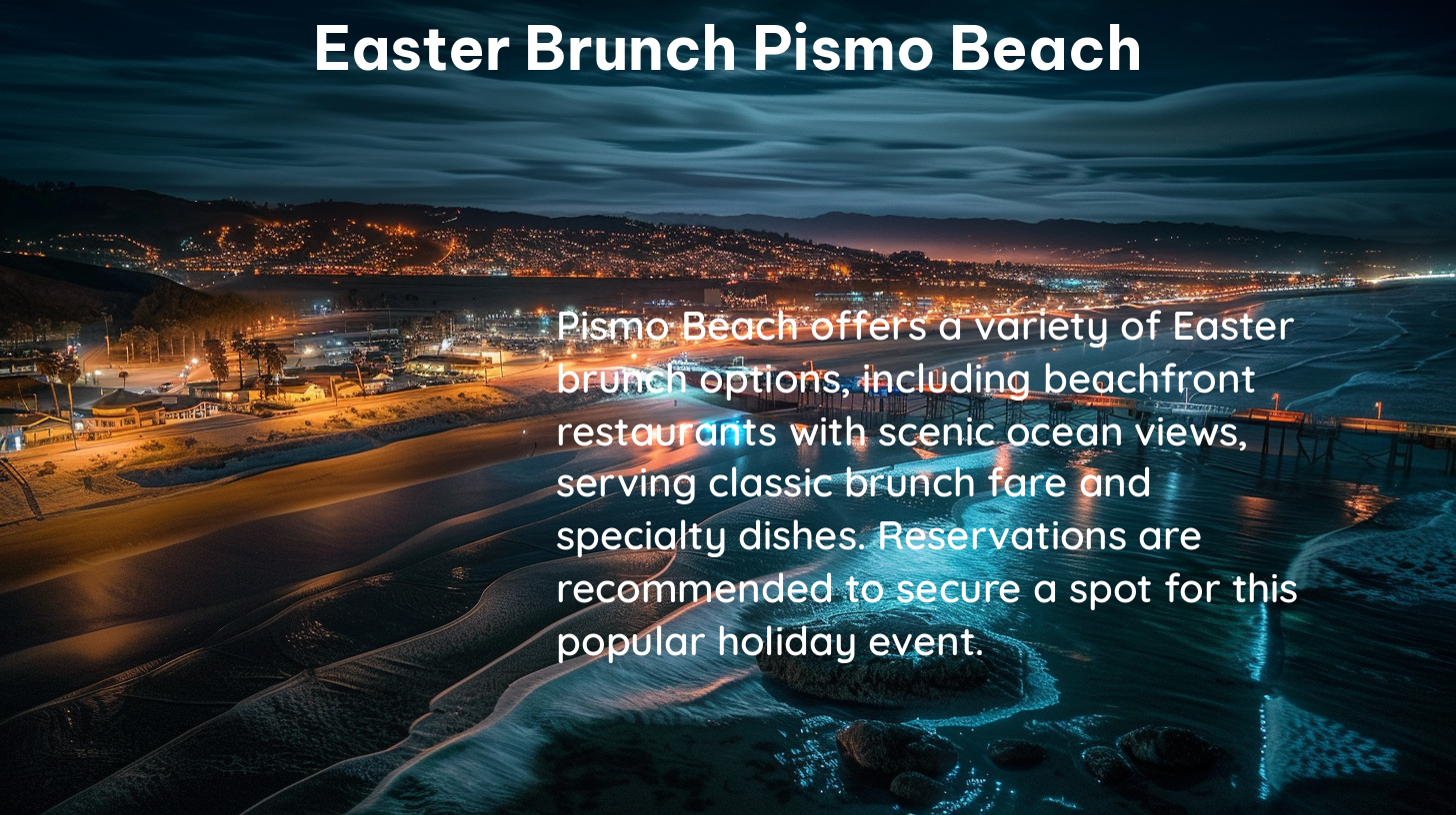 easter brunch pismo beach