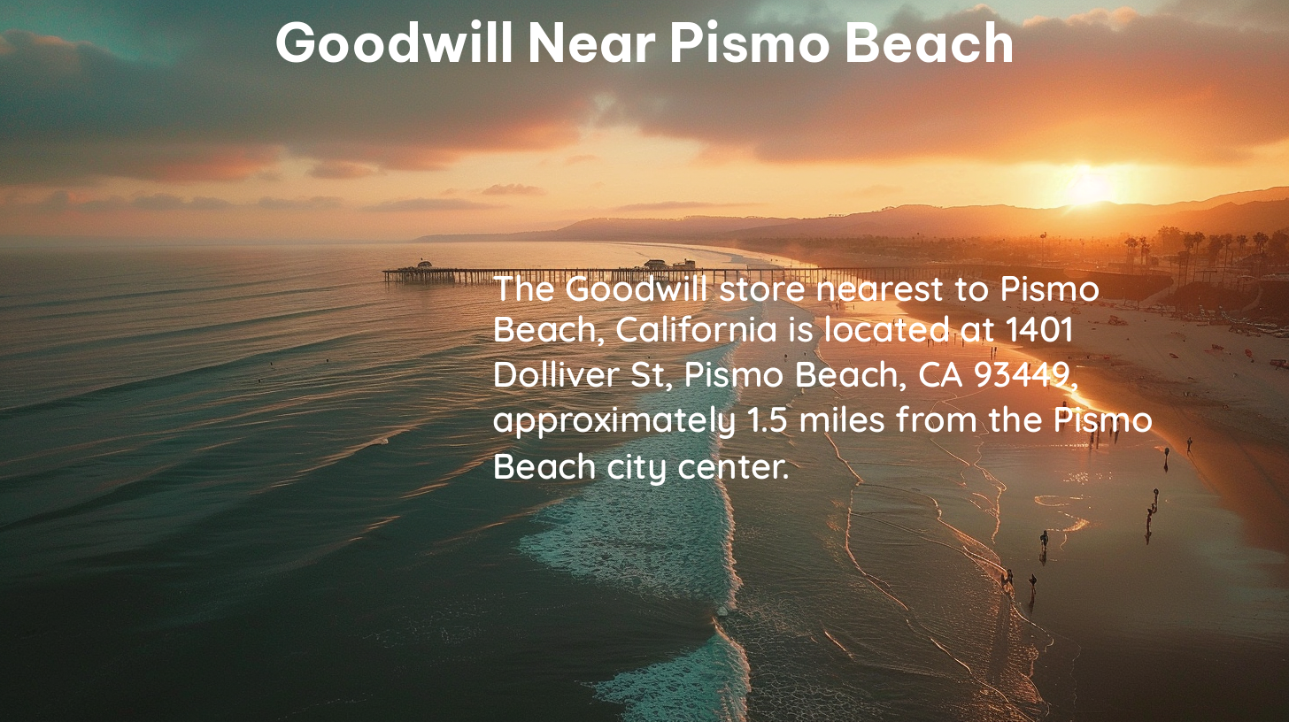 goodwill near pismo beach