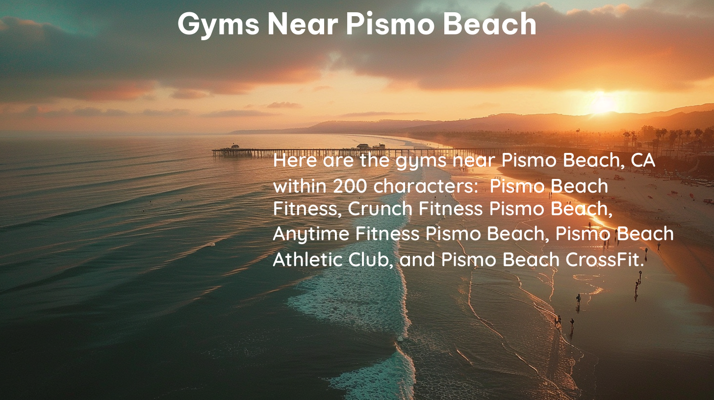 gyms near pismo beach