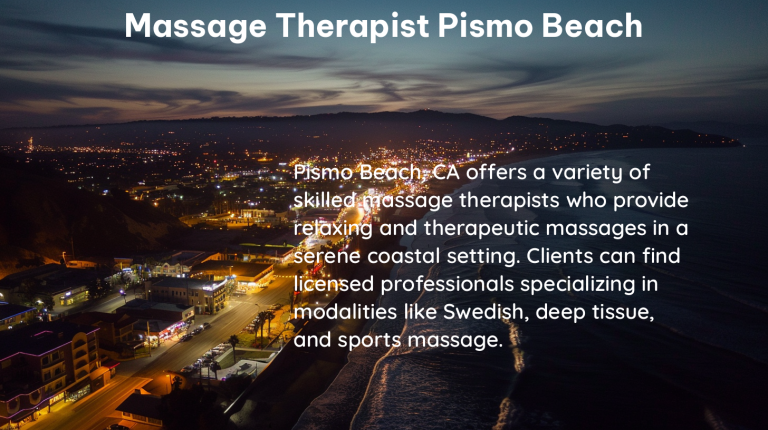 massage therapist pismo beach