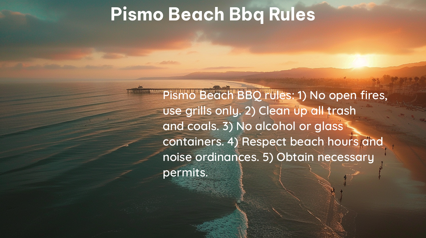 pismo beach bbq rules