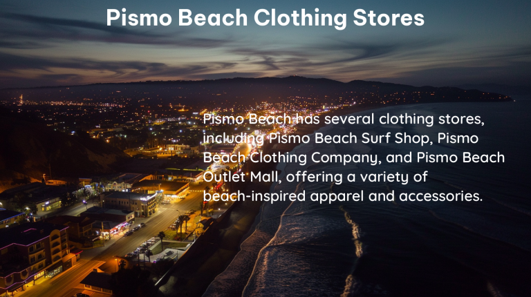 pismo beach clothing stores