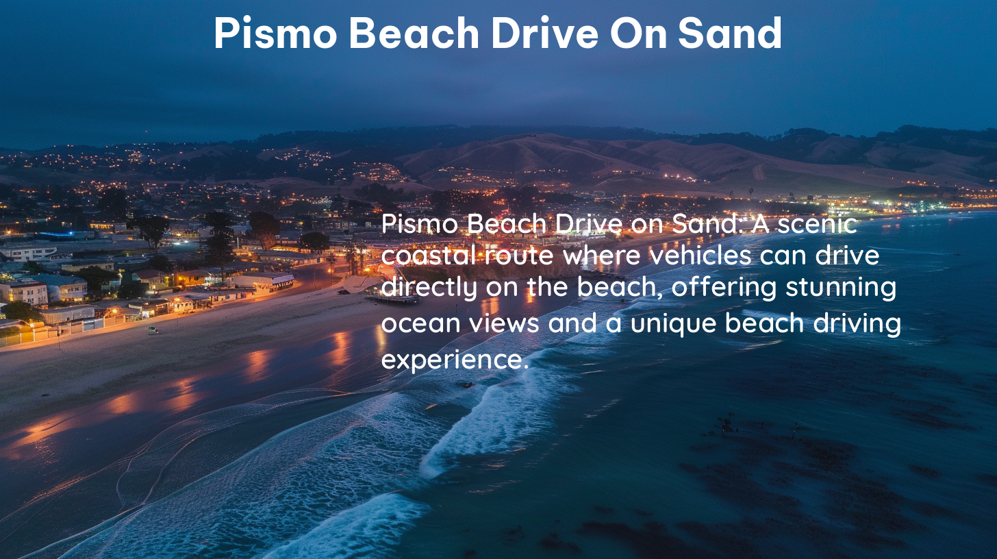 pismo beach drive on sand