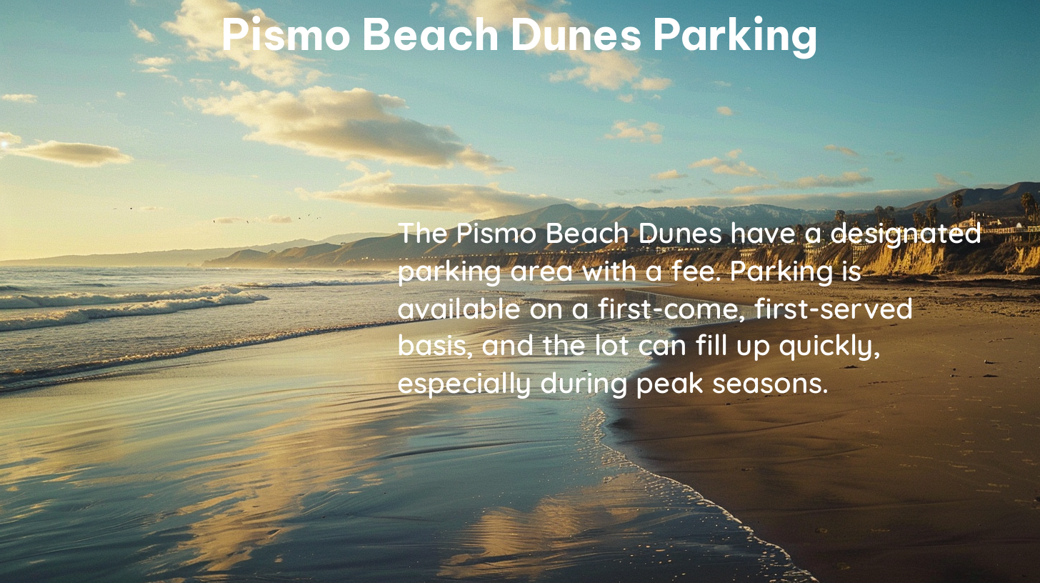 pismo beach dunes parking