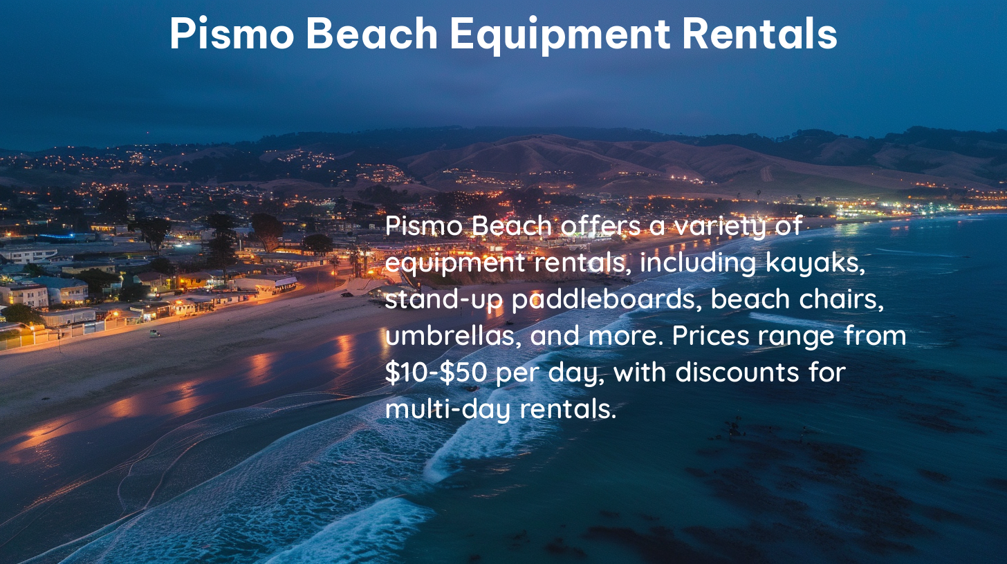 pismo beach equipment rentals