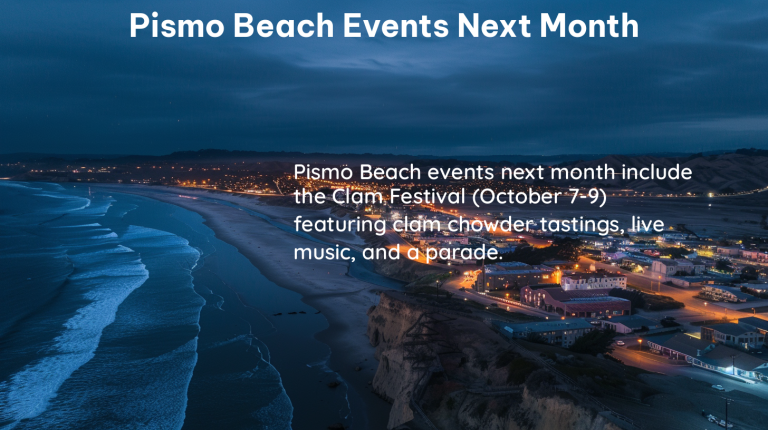 pismo beach events next month