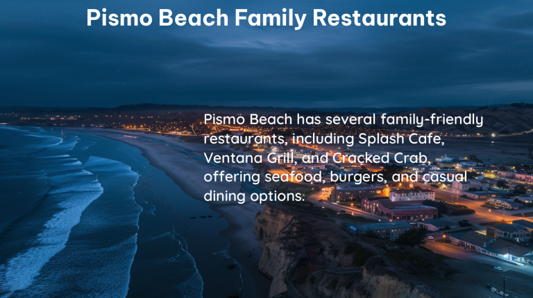 pismo beach family restaurants