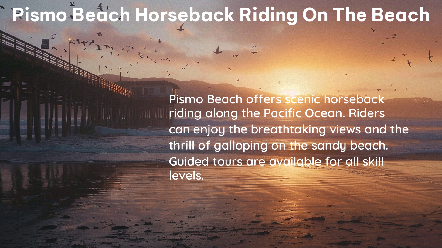 pismo beach horseback riding on the beach