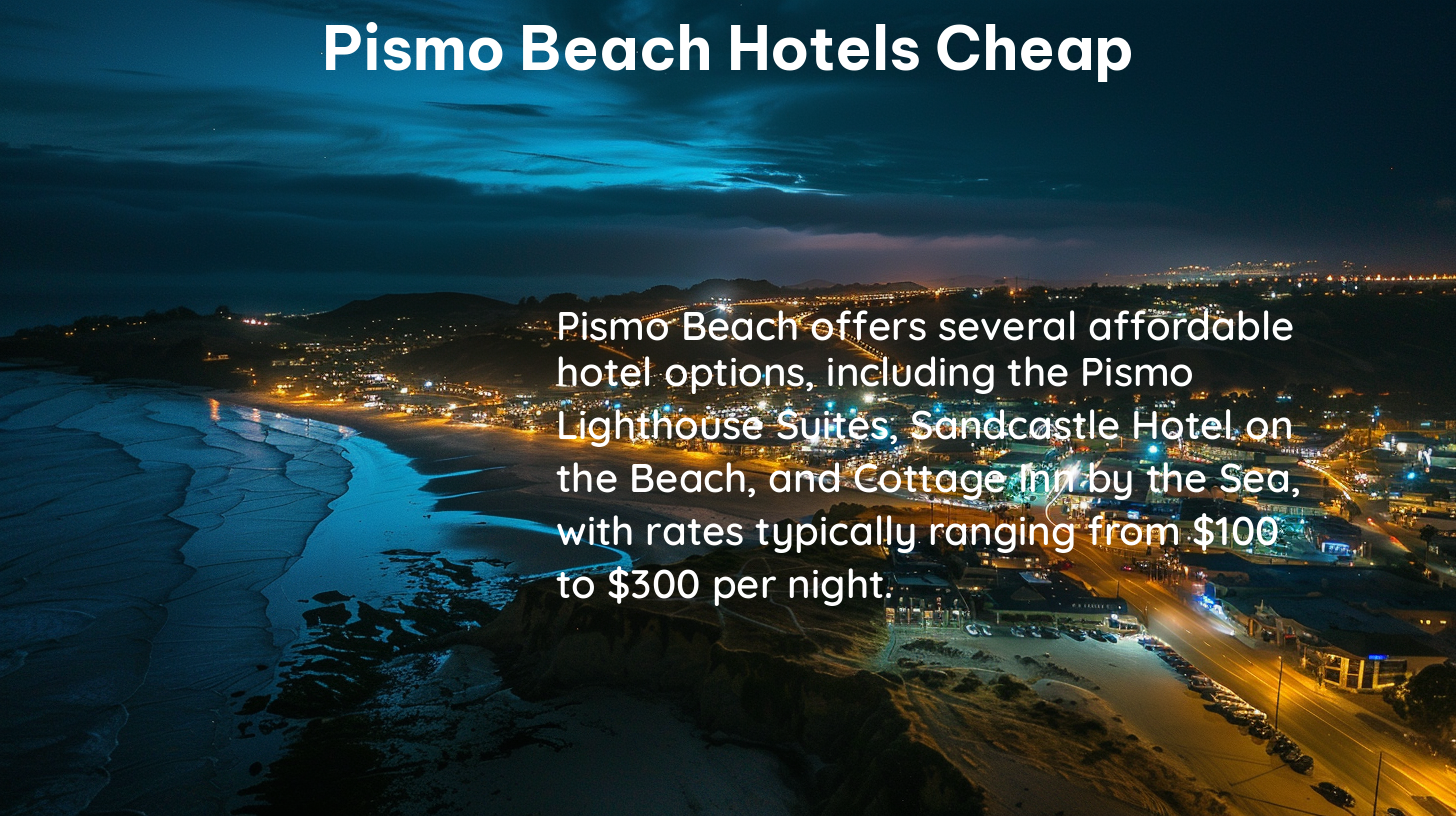 pismo beach hotels cheap