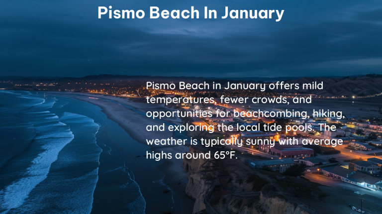 pismo beach in January