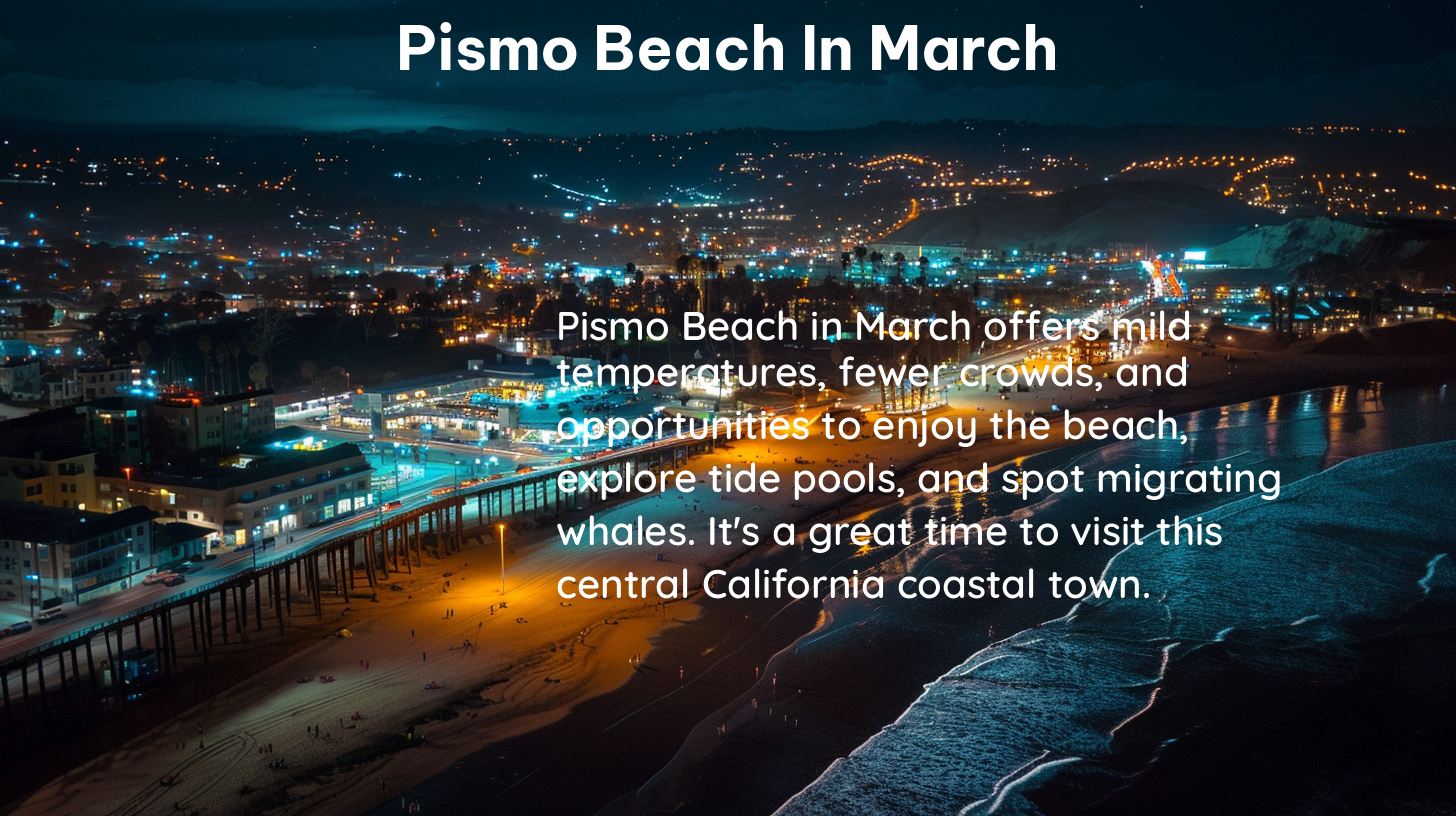 pismo beach in march