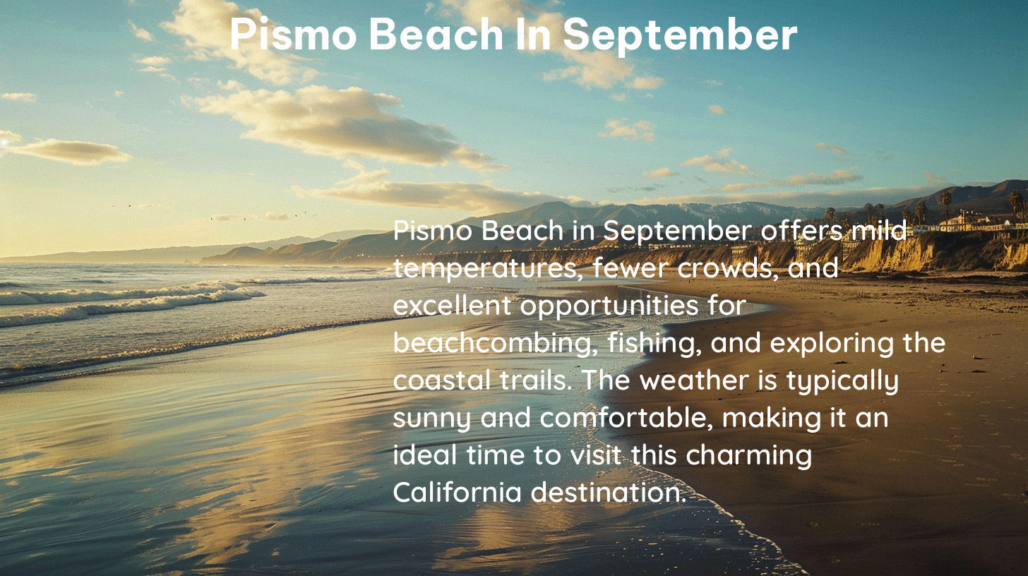 pismo beach in september