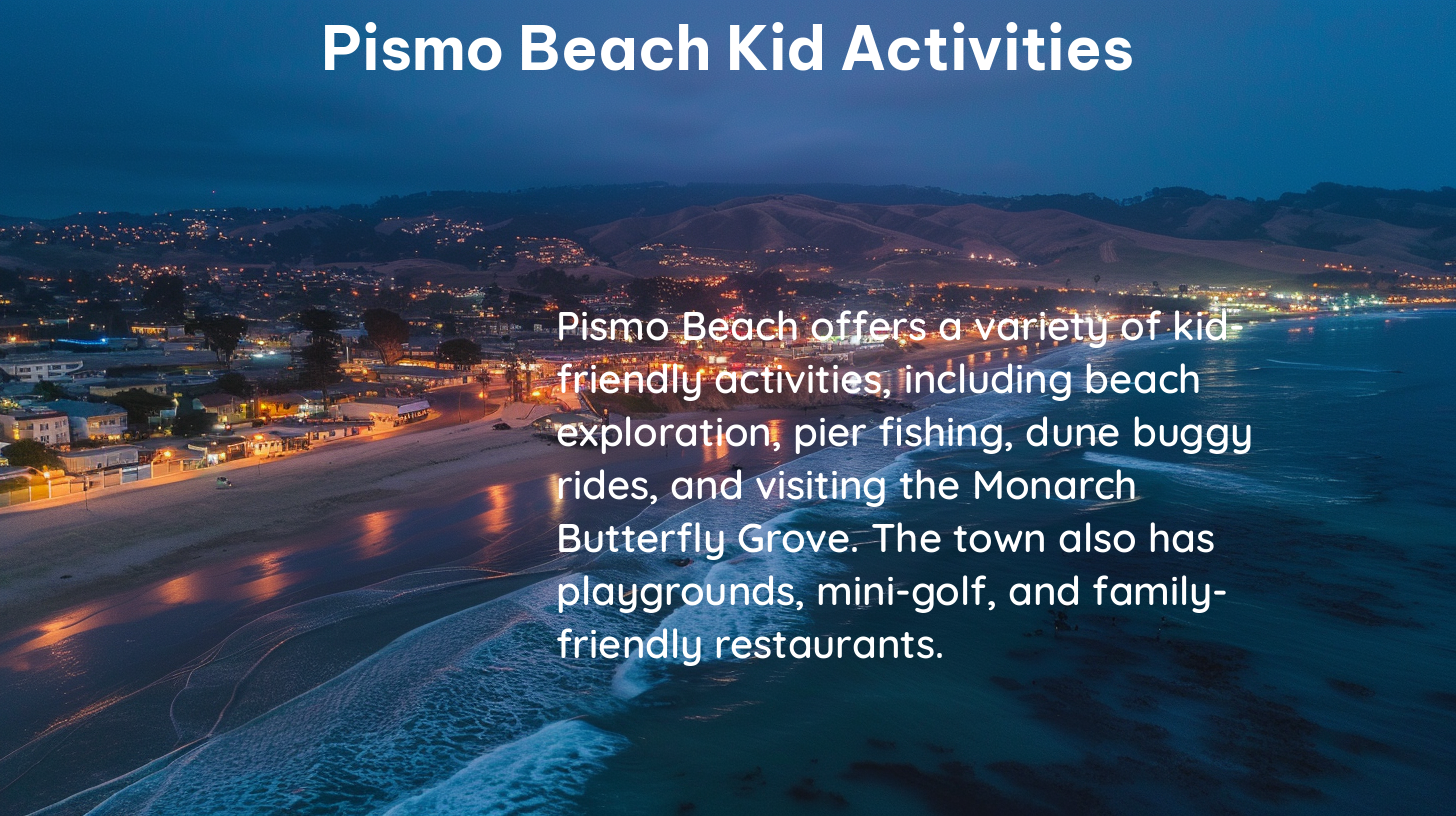 pismo beach kid activities