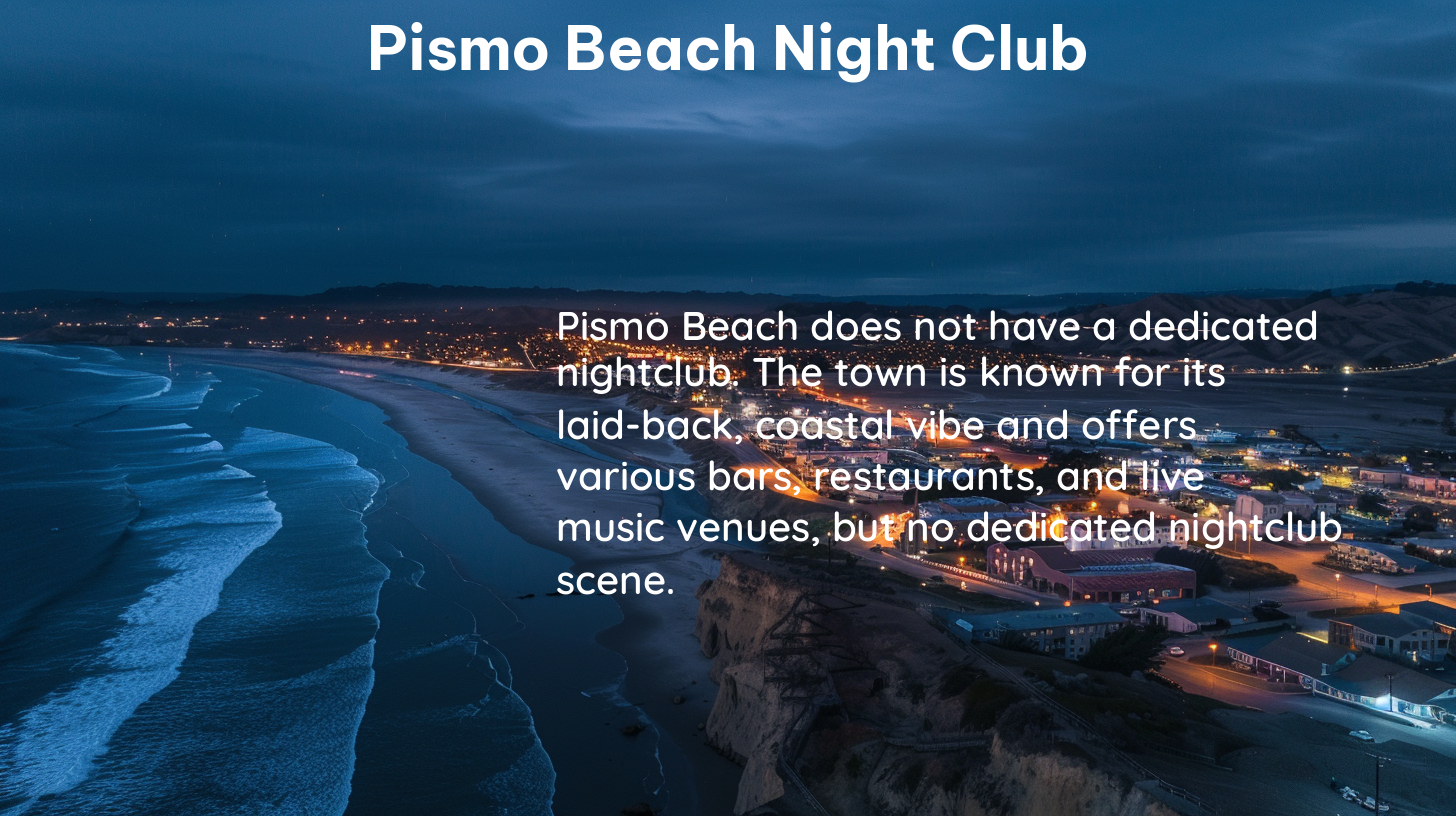 pismo beach night club