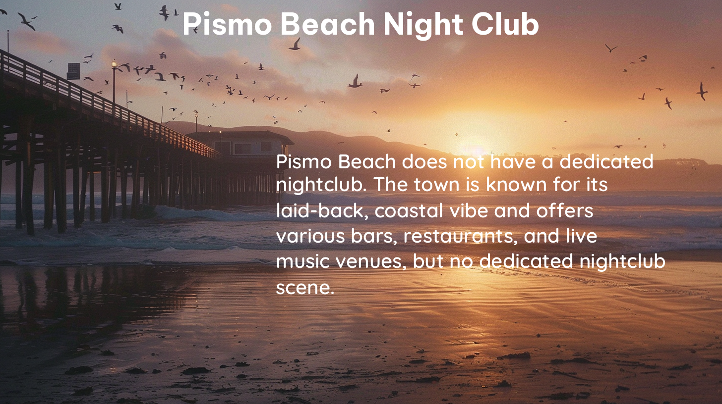 pismo beach night club