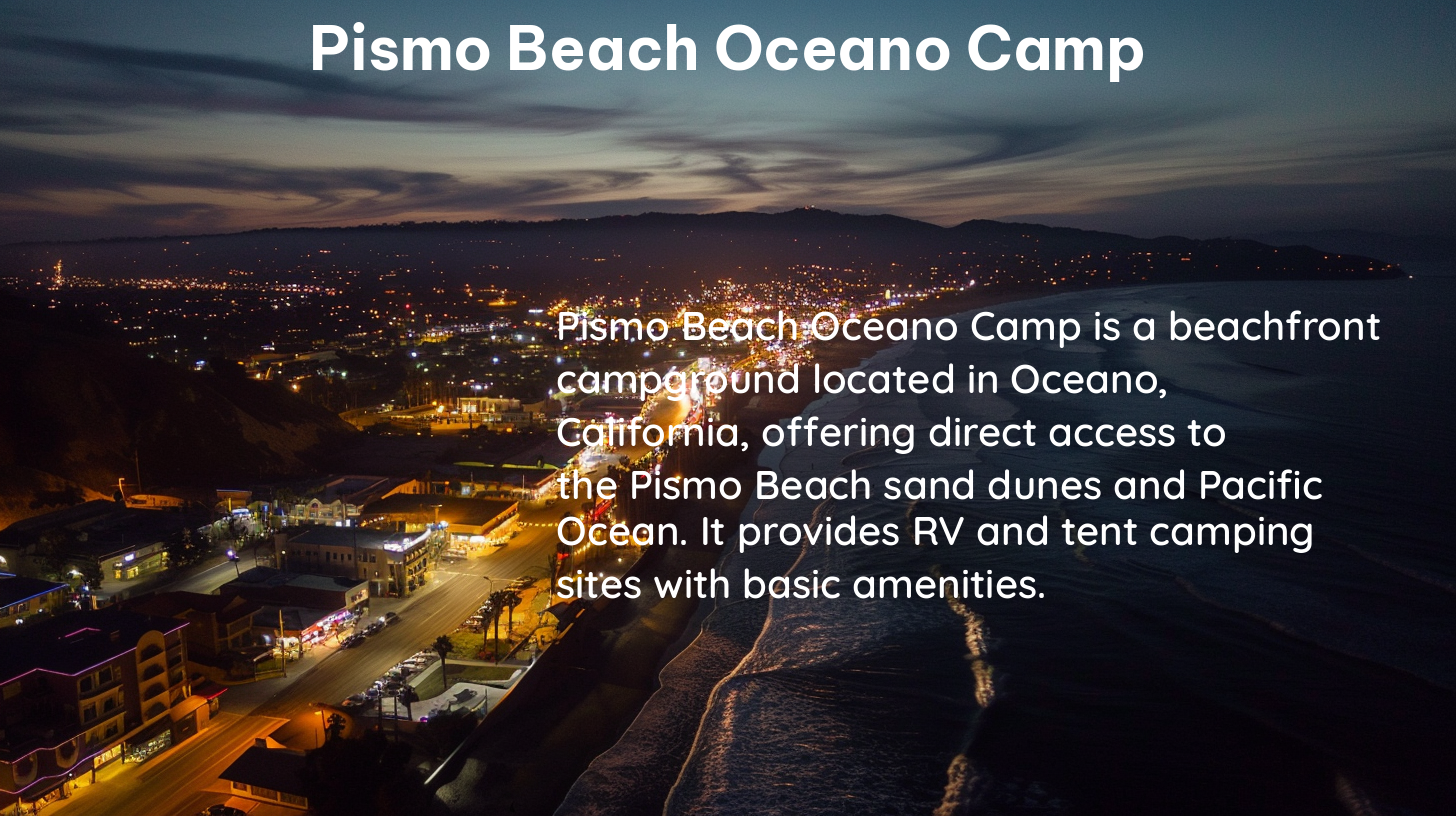 pismo beach oceano camp