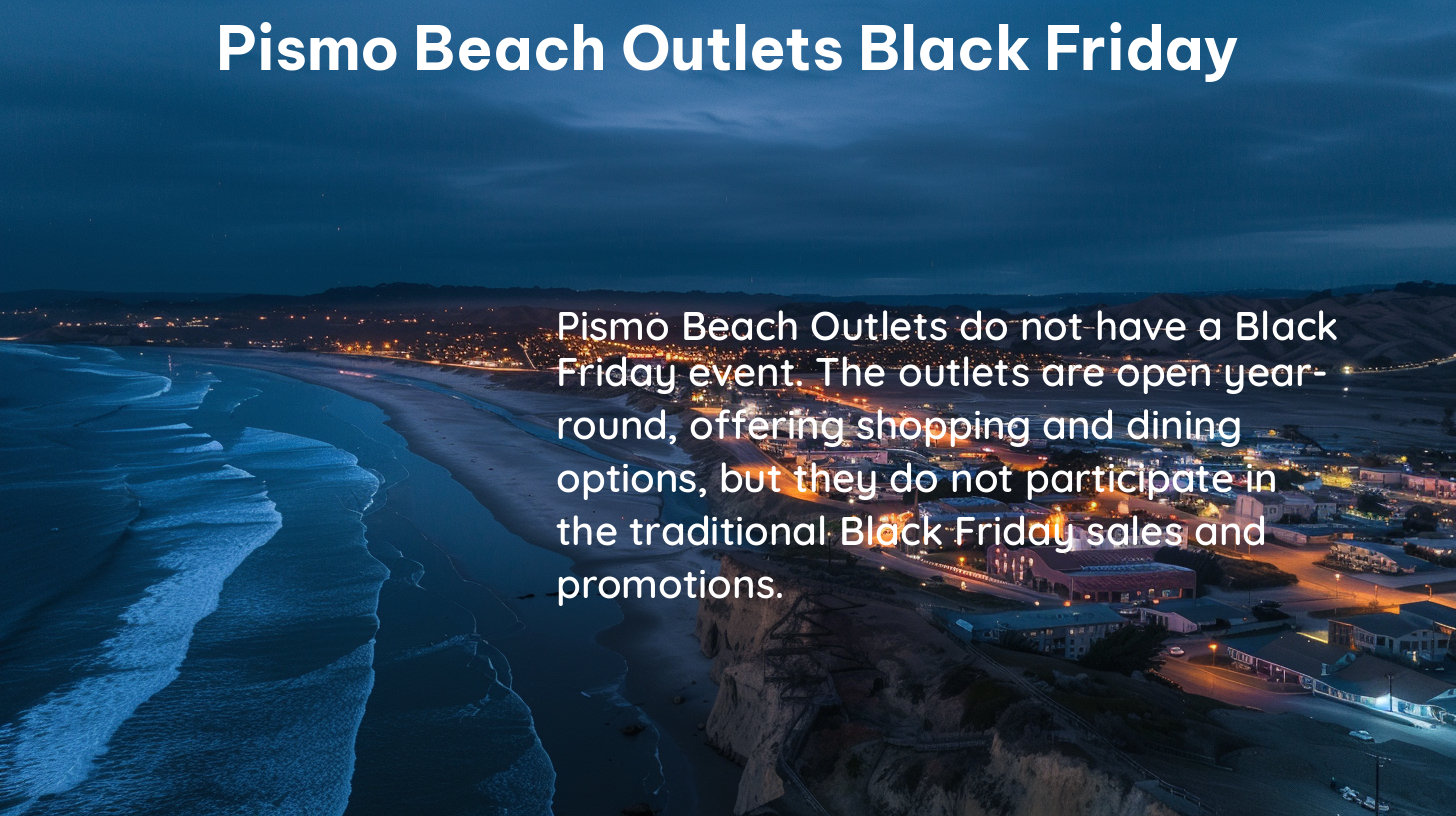 pismo beach outlets black friday