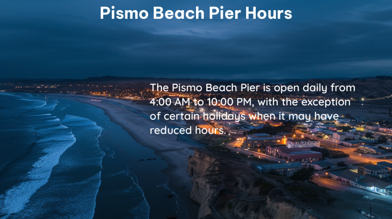 pismo beach pier hours