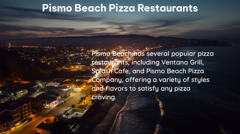 pismo beach pizza restaurants