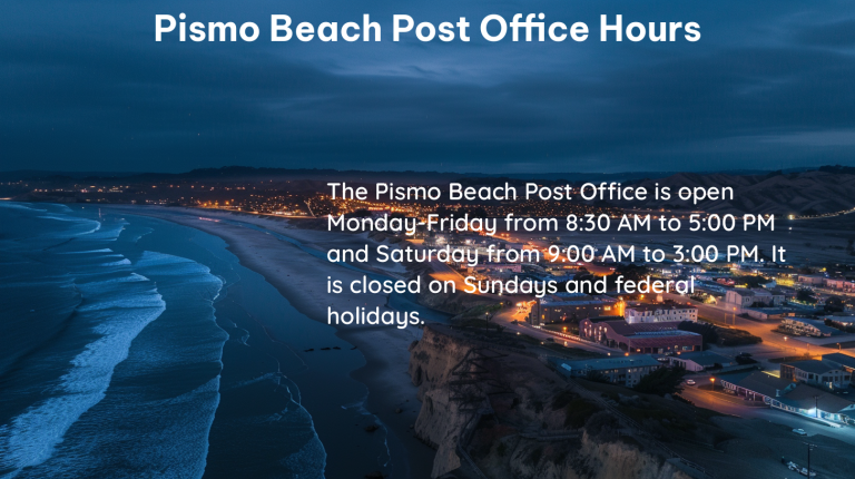 pismo beach post office hours