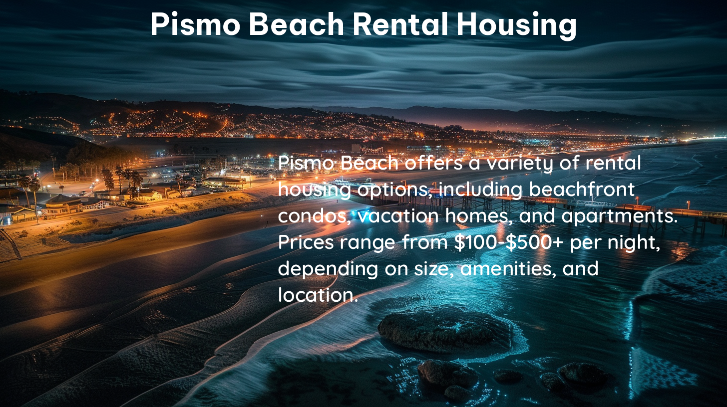 pismo beach rental housing