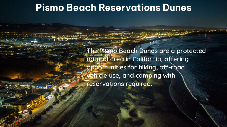 pismo beach reservations dunes