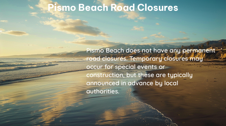 pismo beach road closures