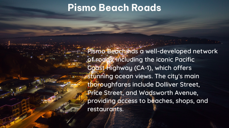 pismo beach roads