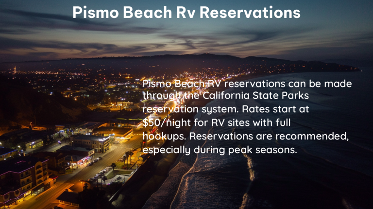 pismo beach rv reservations