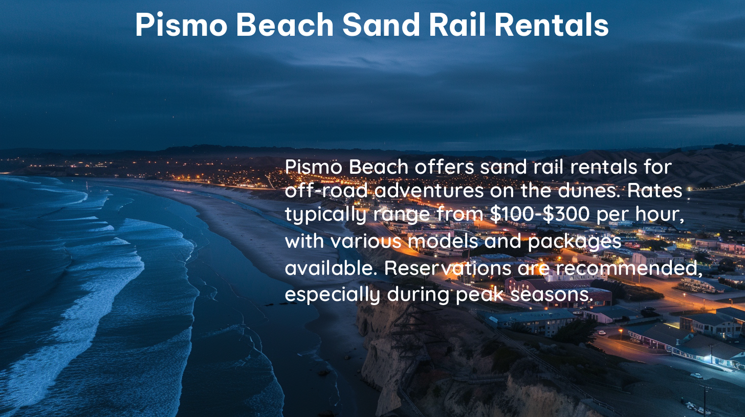 pismo beach sand rail rentals