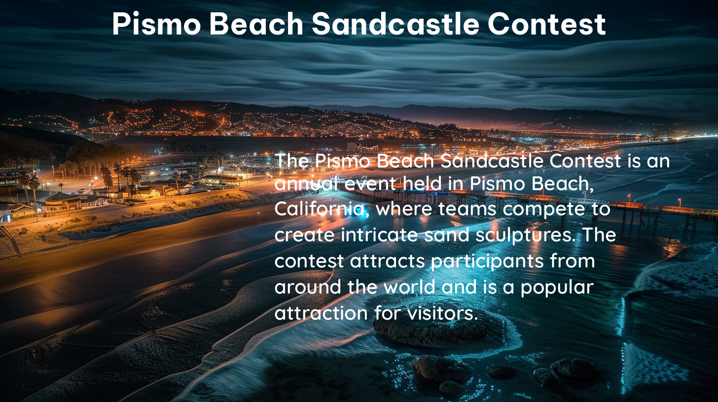 pismo beach sandcastle contest