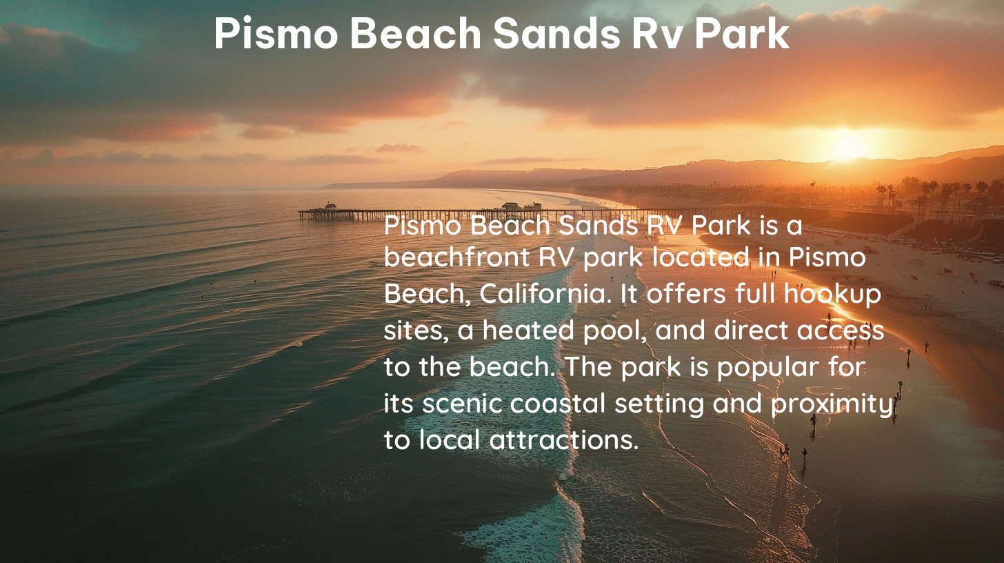 pismo beach sands rv park