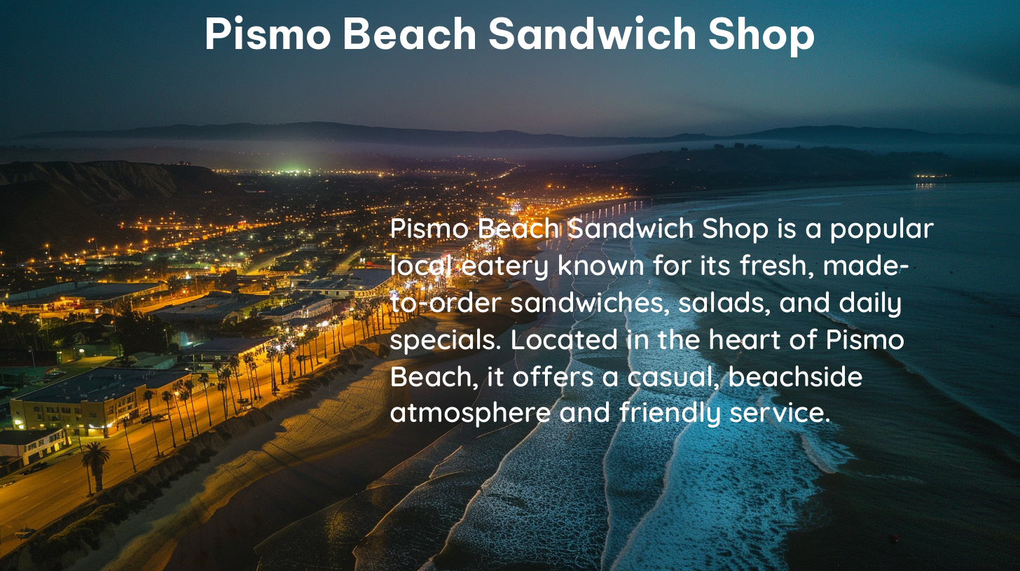 pismo beach sandwich shop